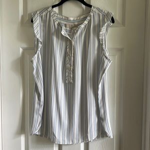 Striped blue and white Loft top